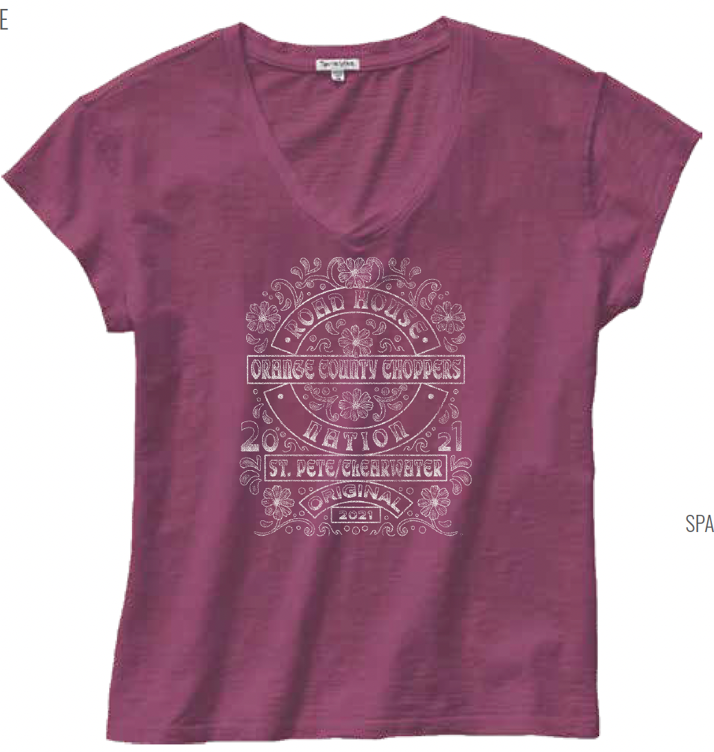 TechStyles- Tattoo You V-Neck, Sparkling Grape