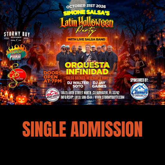 Halloween Latin Salsa Dance Party 10/31/26 - Single Admission