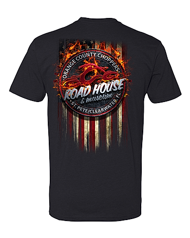 OCCRH- Flaming Metal Sign T-Shirt, Black