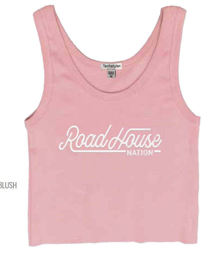 TechStyles- Elysium Crop Ribbed Tank, Desert Blush