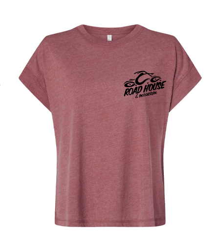 OCCRH- Women's Relaxed Vintage Wash Tee, Washed Rouge
