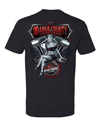 OCCRH- V-Twin Pin-Up T-Shirt, Black