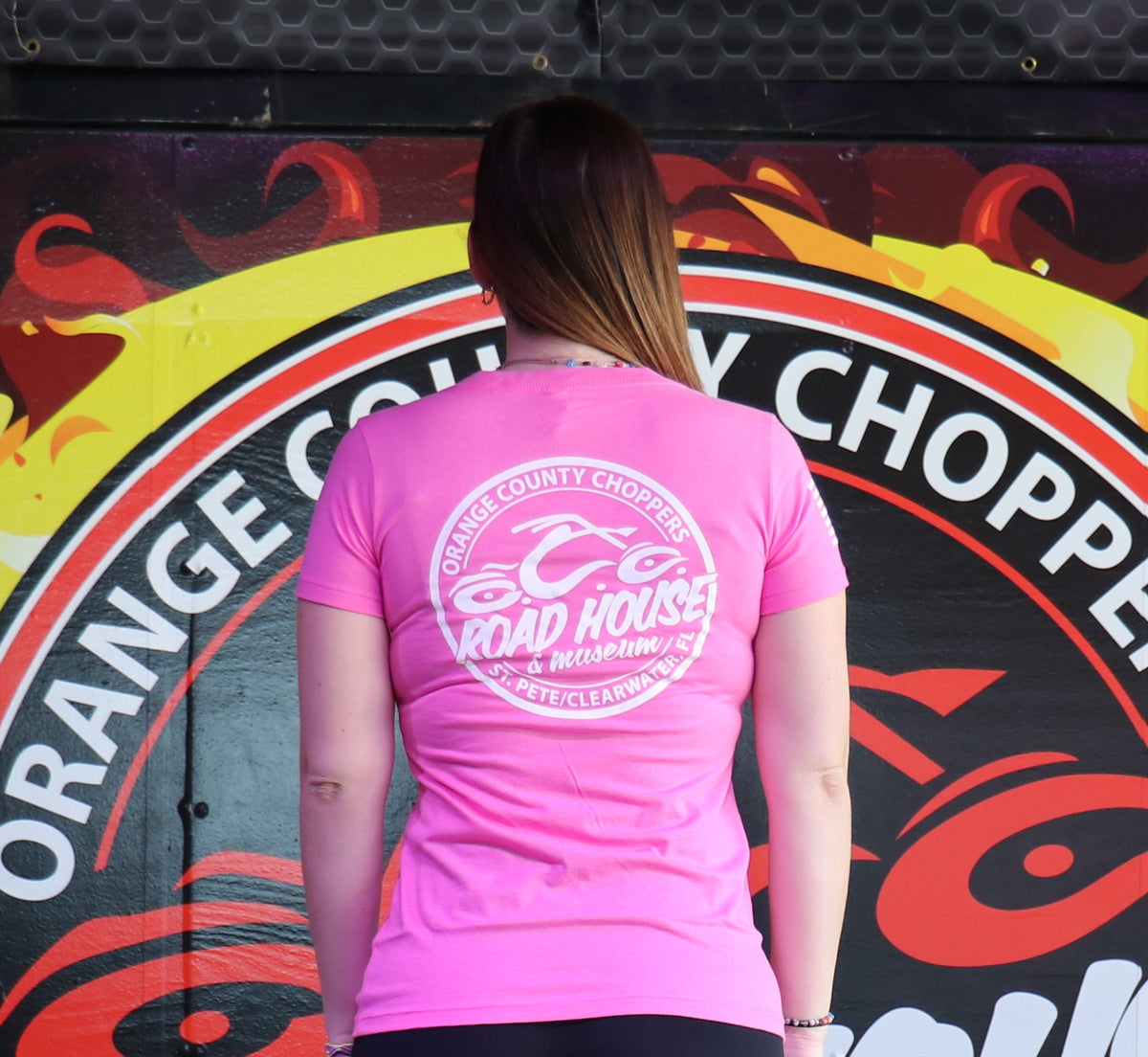 OCCRH- Ladies Pink Logo V-Neck