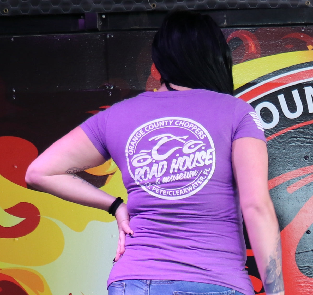 OCCRH- Ladies Purple Logo V-Neck